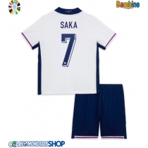Maglie da calcio Inghilterra Bukayo Saka #7 Prima Maglia Bambino Europei 2024 Manica Corta (+ Pantaloni corti)